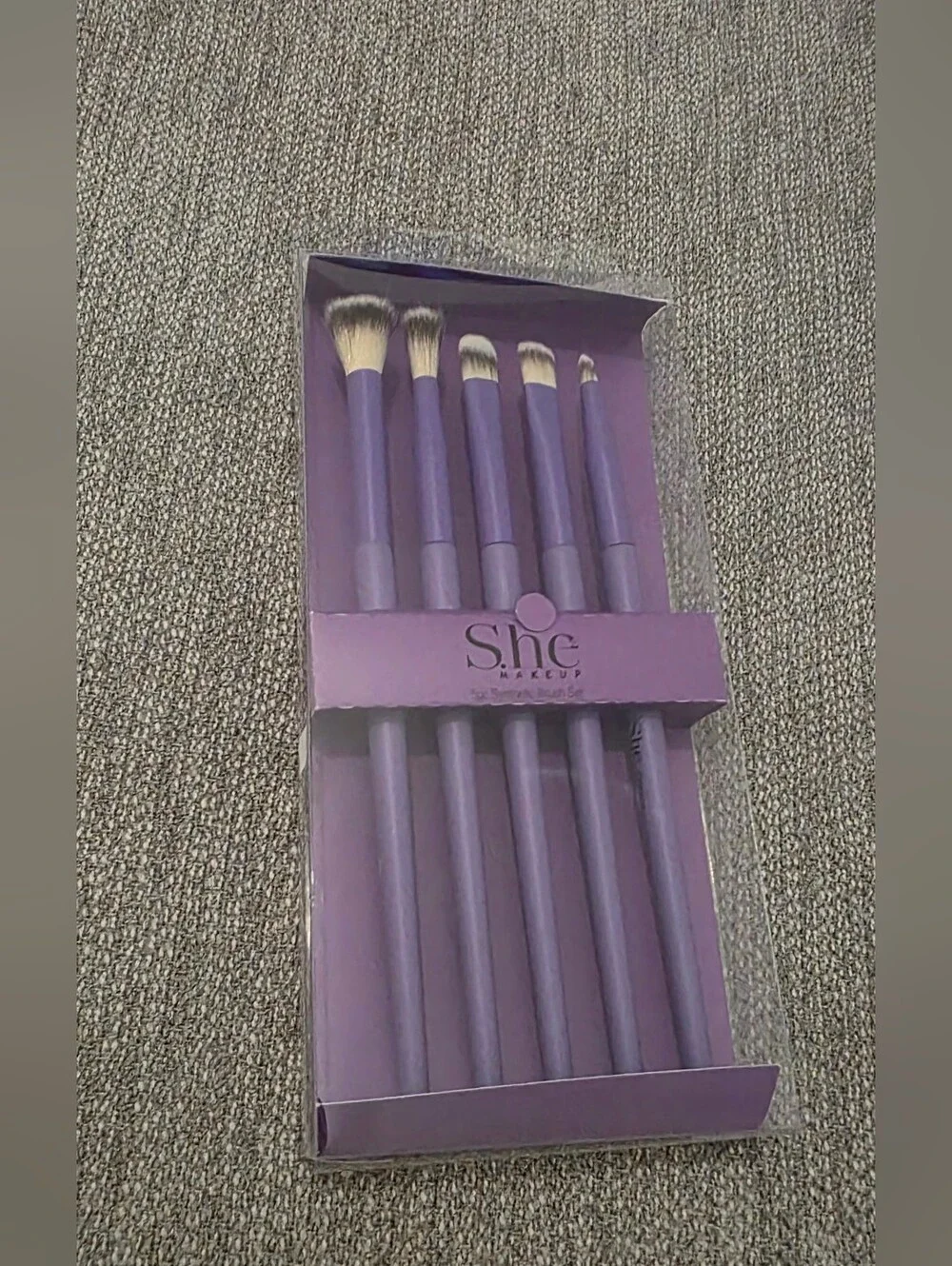 NEW She Makeup Brush Set - Eyebrow, Eyeshadow, Concealer, Highlighter & Powder